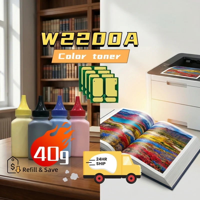 

220A W2200A W2201A W2202A W2203A Toner powder with chip For HP Color LaserJet Pro 4202dw 4202dn MFP 4302dw 4302dn 4302fdw