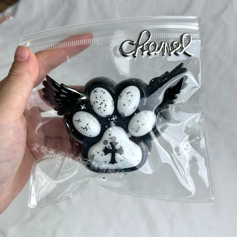 Juguete antiestrés de dibujos animados, pata de gato del diablo negro, juguete de rebote lento, juguete suave para aliviar el estrés, pellizco, descompresión, pata de gato, juguete suave para apretar