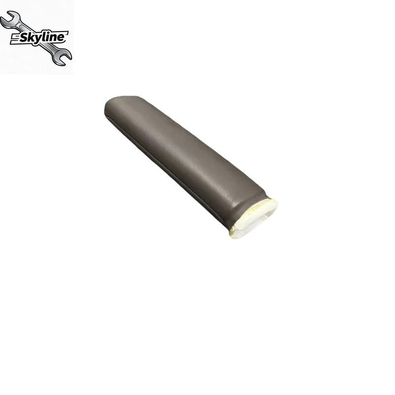 Car Gear Handbrake Handle Leather Cover Plating Button Trim