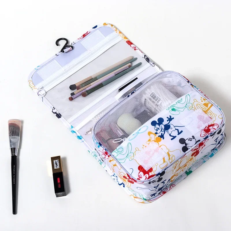 Disney Mickey Mouse portable cosmetic bags make up bag multi-purpose storage coin PU purse cartoon Minnie Makeup storage Cases