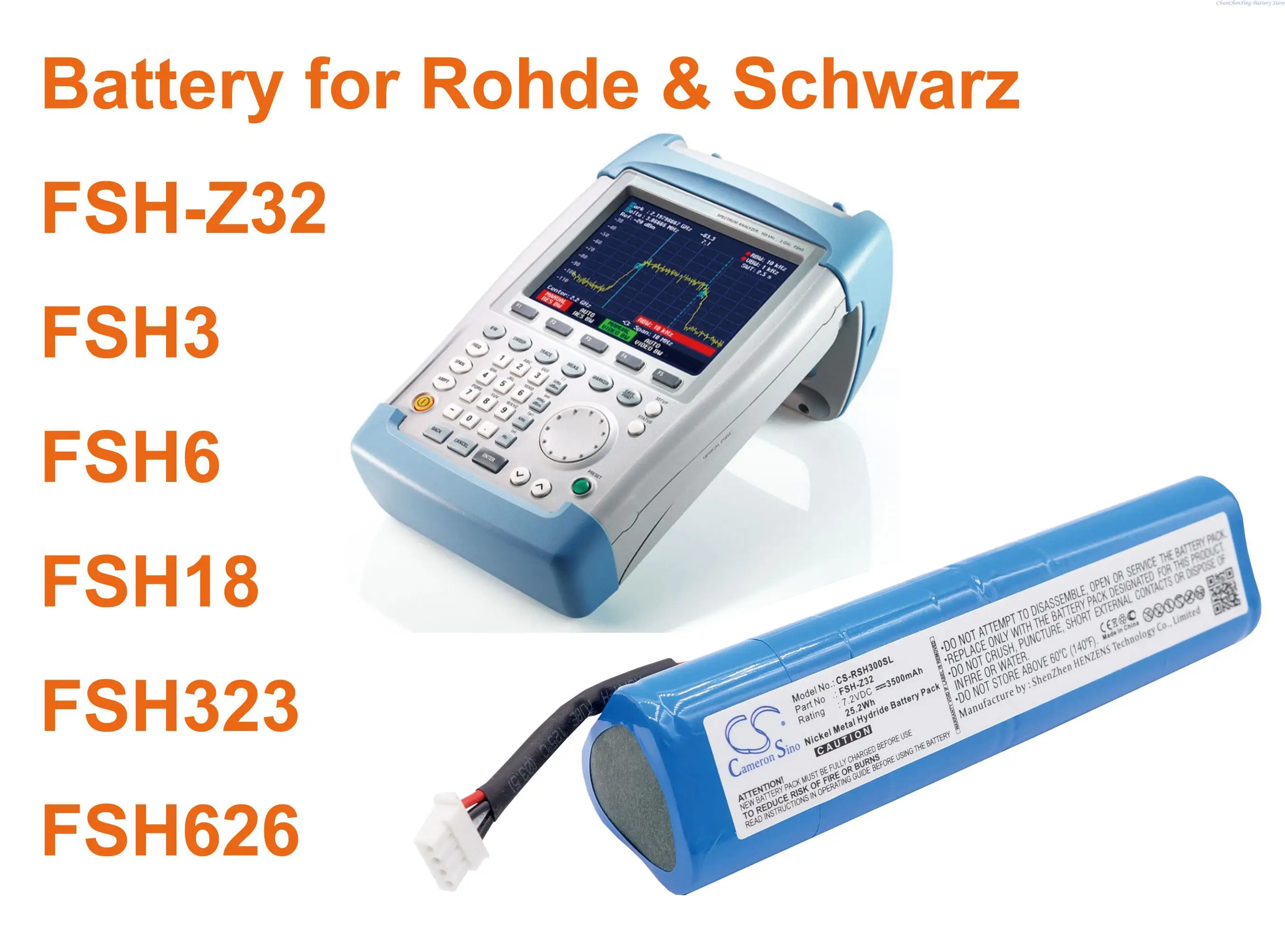 

Cameron Sino 3500mAh Battery FSH-Z32 for Rohde&Schwarz FSH18 FSH3 FSH323 FSH6 FSH626 FSH-Z32