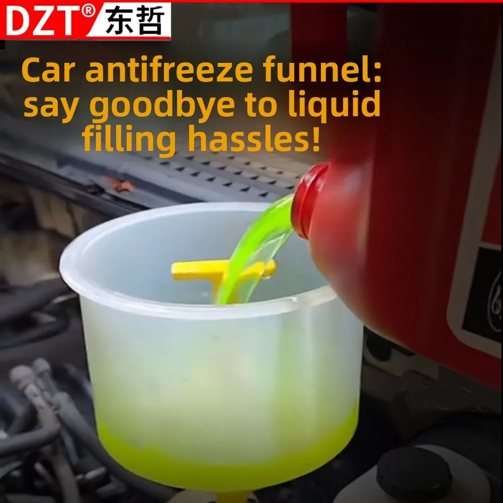 

12Pc Universal Coolant Filling Funnel Set - Anti-Spill Plastic Funnel for Car Radiator