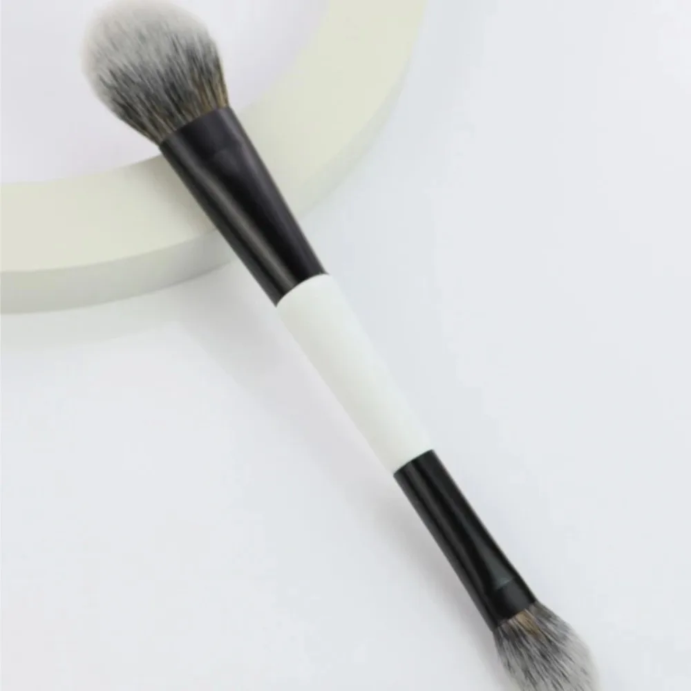 Conjunto de pincéis de maquiagem dupla face, conjunto de 4 peças, com mistura de contorno de maquiagem e ferramentas para destaque de blush em pó