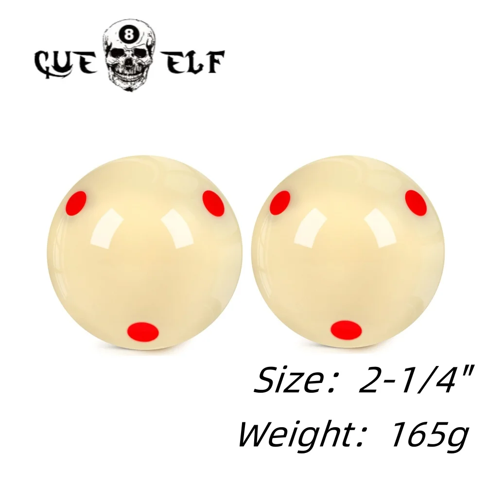 CUEELF AAA-Grade Red Dot Cue Ball or Billiard 9 Ball Standard Regulation Size 2-1/4