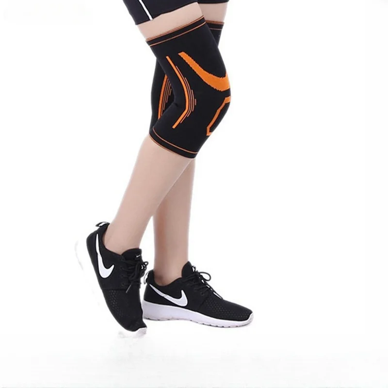 1PCS Fashion Jacquard Knitted Nylon Knee Protector for Sports, Health, And Warmth