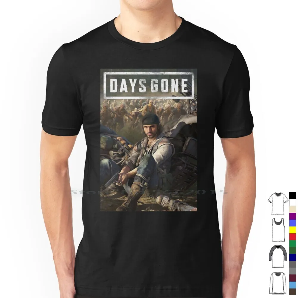 Days Gone-Game T Shirt 100% Cotton Days Gone Game Gaming Halloween Ps4 Survival Game Video Game Horror Game Unreal Engine 4