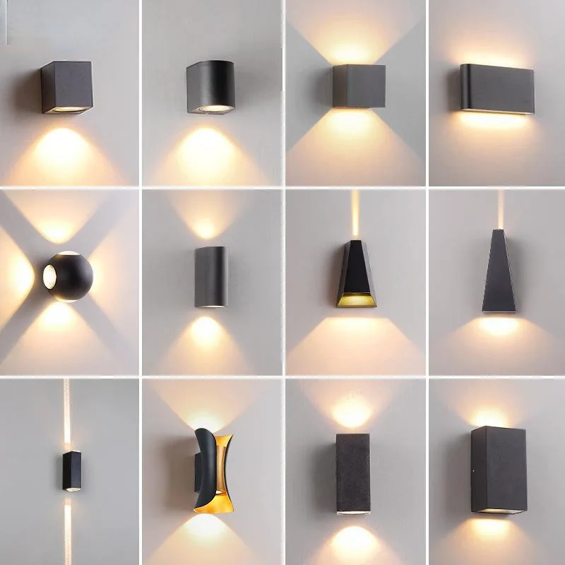 IP65 LED Wall Lamp Outdoor Sconce Balcony Porch Light Garden Yard Aisle Decor Lighting Indoor Bedside Lamp Aluminium AC110V 220V