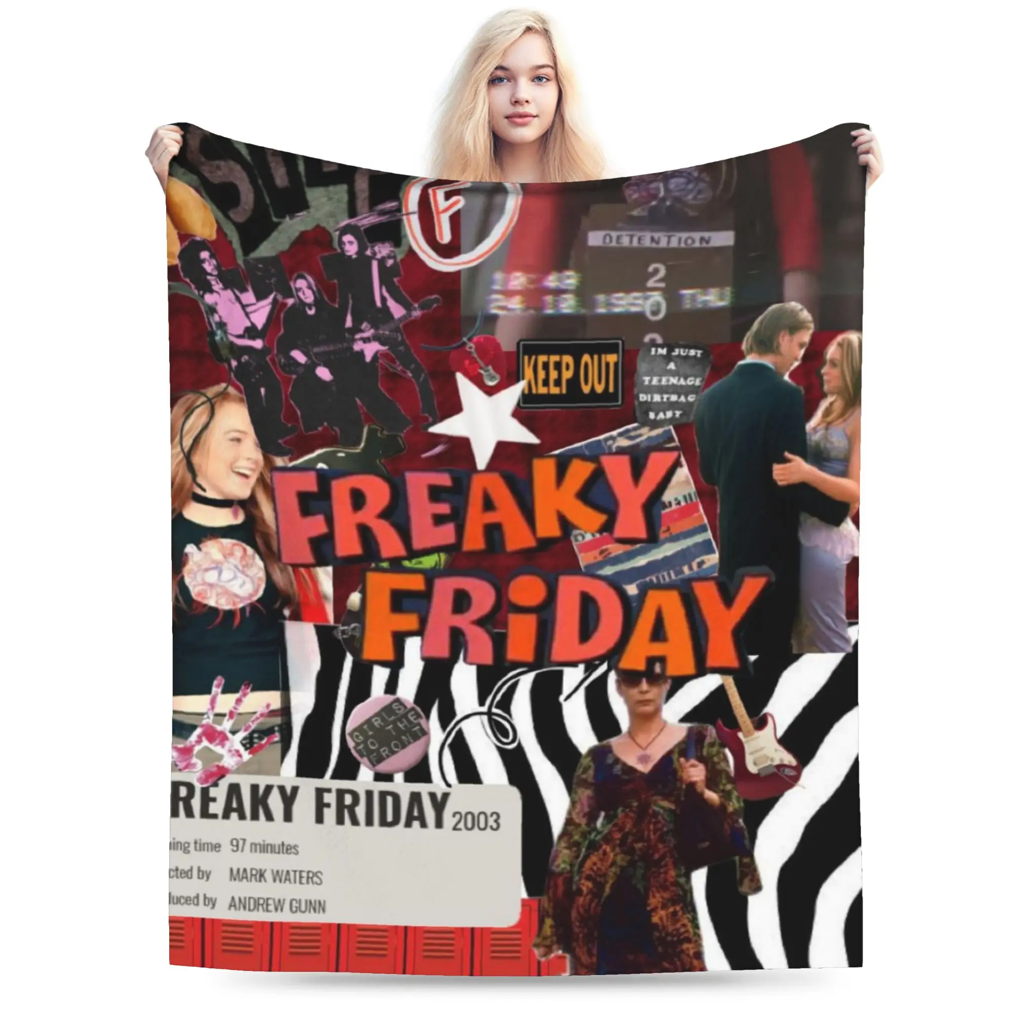 فظيع الجمعة فيلم الغيتار أغنية الحفل البطانيات الصوف الاسترخاء خفيفة الوزن رقيقة رمي بطانية لحاف الفراش