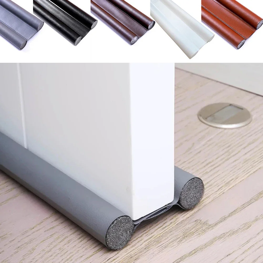 96cm Door Seal Strip Draught Excluder Stopper Door Bottom Guard Double Protector Doorstop Dustproof Blocker Sealer Soundproof