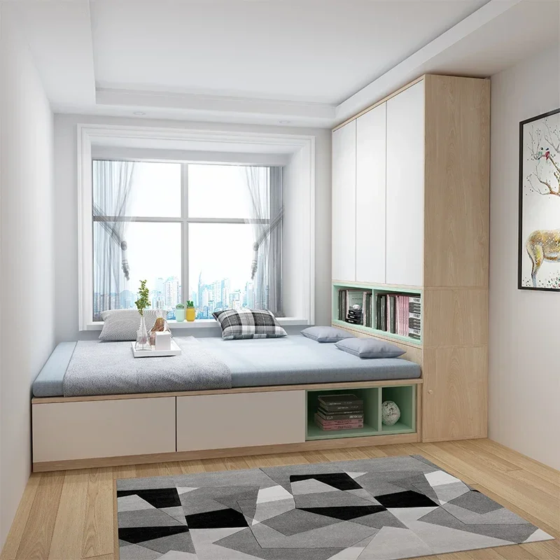 

Hot sales hot sale Solid Simple Modern wood kid room furniture with desk and bookcase drawers children single bed