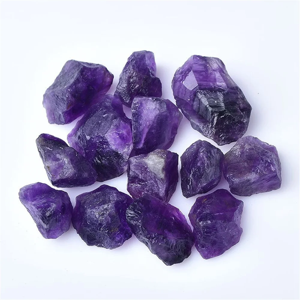 Natural Stones Amethyst Raw Purple Rough Quartz Crystal Reiki Healing Energy Gemstone Mineral Specimen Home Decoration