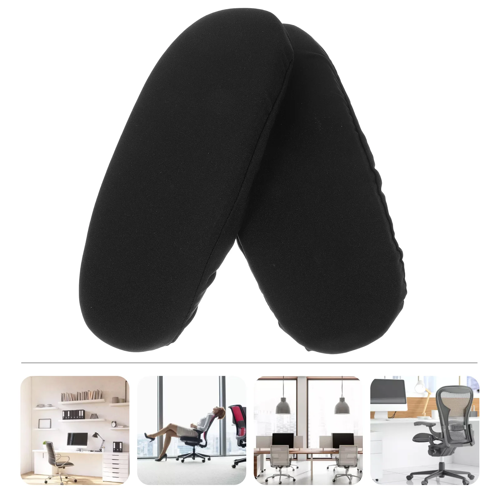 1 Pair of Armrest Chair Covers Universal Elastic Sponge Removable Armchair Covers for Office Computer Chairs