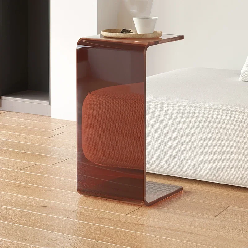 

Modern Design Coffee Table Acrylic Salon Small Transparent Low Bedside Table Sofa Floor Bedroom Entryway Muebles Room Decor