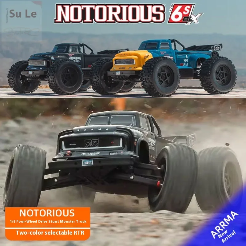 ARRMA 1/8 Bully Wanderer V6 6S RC Car Simulation Remote Control Electric 4WD Stunt Climbing Off road Vehicle Model ARA8611V6