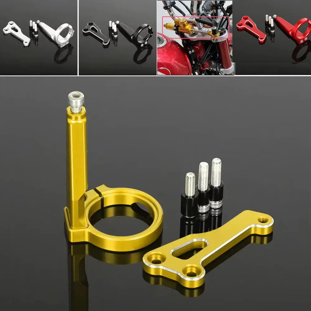 

Front Steering Damper Stabilizer Mounting Bracket Grip For HONDA MONKEY 125 2018-2024 CNC Motorcycle Accessories CNC Aluminum