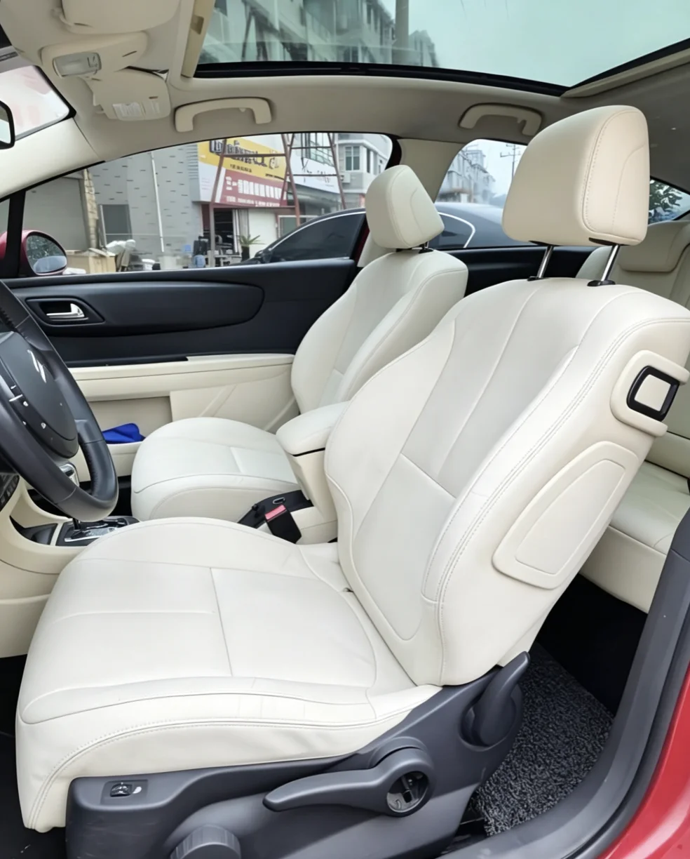 Für Citroen C4 2006~2010 Maßgefertigte Autositzbezüge Luxuriöses Nappaleder 100% Passgenau Innenraumzubehör 360 ° Vollständige Abdeckung – Detail 1