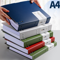 New A4 30/40/60/80 Pages File Folders Transparent Insert Data Book Students with Large Capacity Test Paper Storage Bag Album