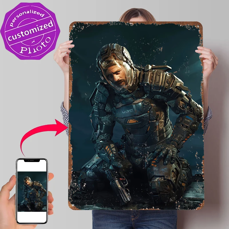 The Callisto Protocol Spiel-Blechposter, personalisierte Wandkunst, Retro-Vintage-Metallschilder für Fanzimmer, Männerhöhle, Dekoration, Gaming-Heim