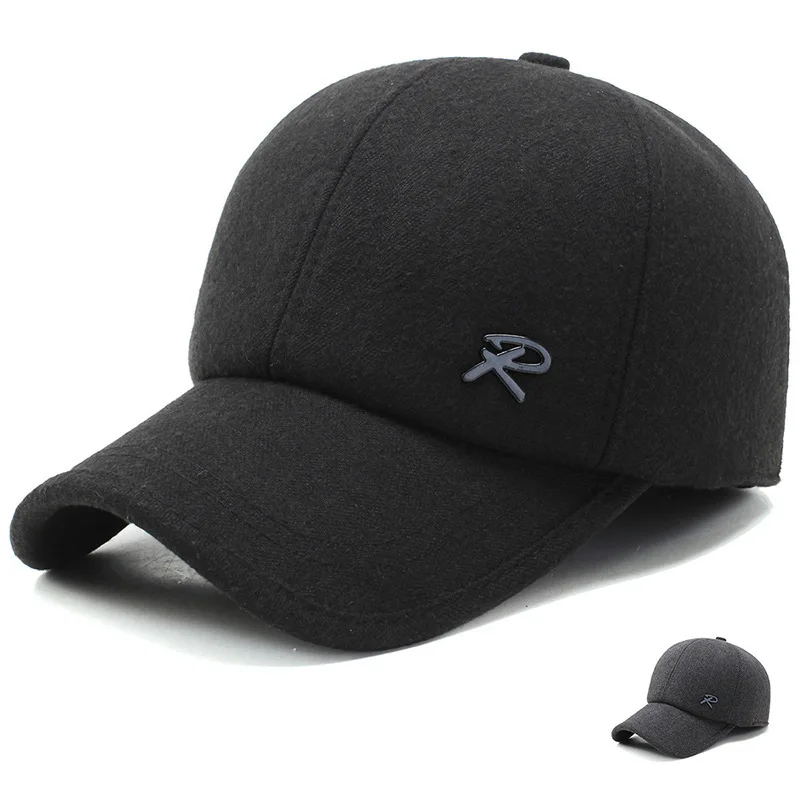 

Middle Aged Warm Baeball Cap Outdoor Caual Dad Hat Autumn Winter Elderly Cotton Hat