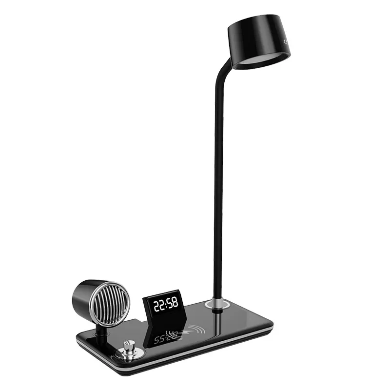 Intelligent Wireless Charging Desk Lamp Multifunctional Bluetooth Speaker Music Desk Lamp Desktop Learning Eye Protection Lamp