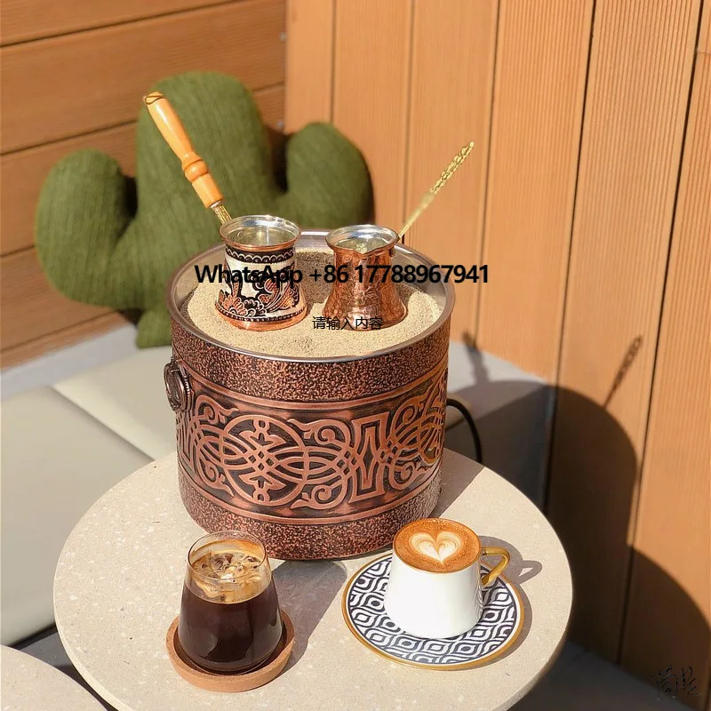 

Authentic TURKISH ARABIC COPPER ELECTRIC HOT SAND COFFEE MAKER HEATER MACHINE