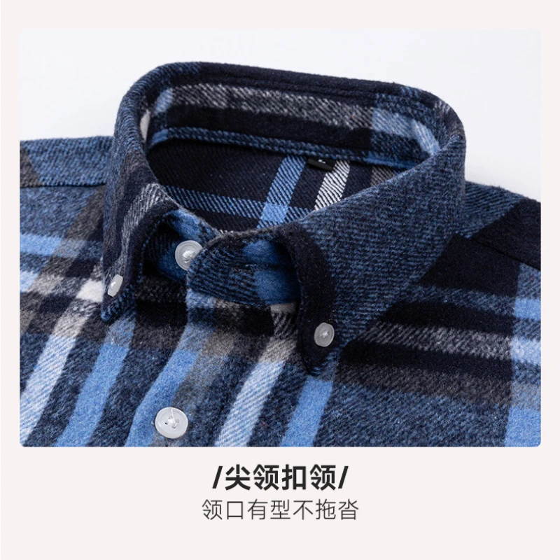 Thickened Spring and Autumn Style camisas mangas largas hombre Big sizemen\'s clothing blusas masculina cotton casual shirts men