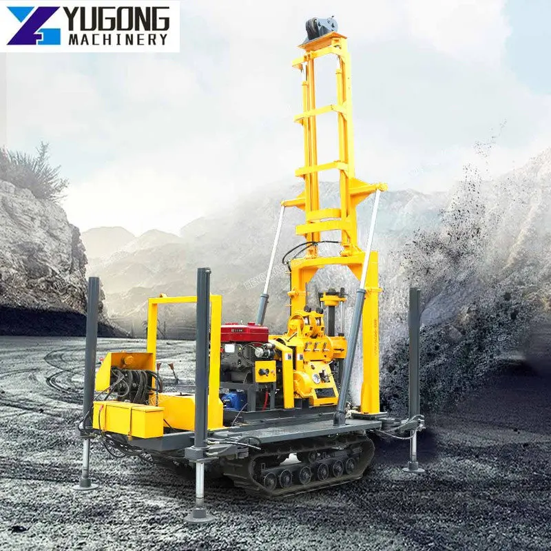 Crawler Water Well Drilling Rig Geotechnical 150m Soil Testing Core Portable Diesel Water Well Drill Rig Machine for Water