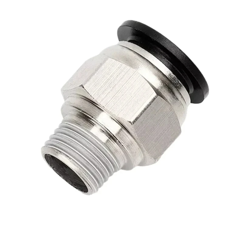 30/50/100PCS Trachea Quick Connector External Thread M51/8 1/4 3/8 1/2 01 Thread Straight Through Pc4/6/8/10/12mm