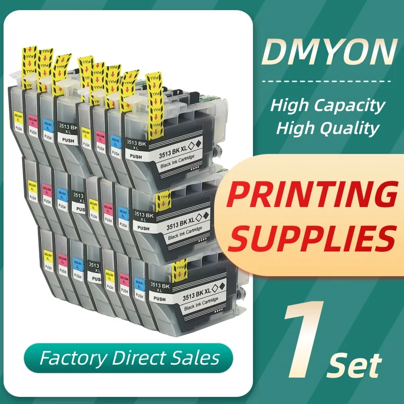 

LC3511 LC3513 Ink Cartridge Compatible For Brother MFC-J690DW MFC-J890DW MFC-J491dw DCP-J572dw inkjet printer