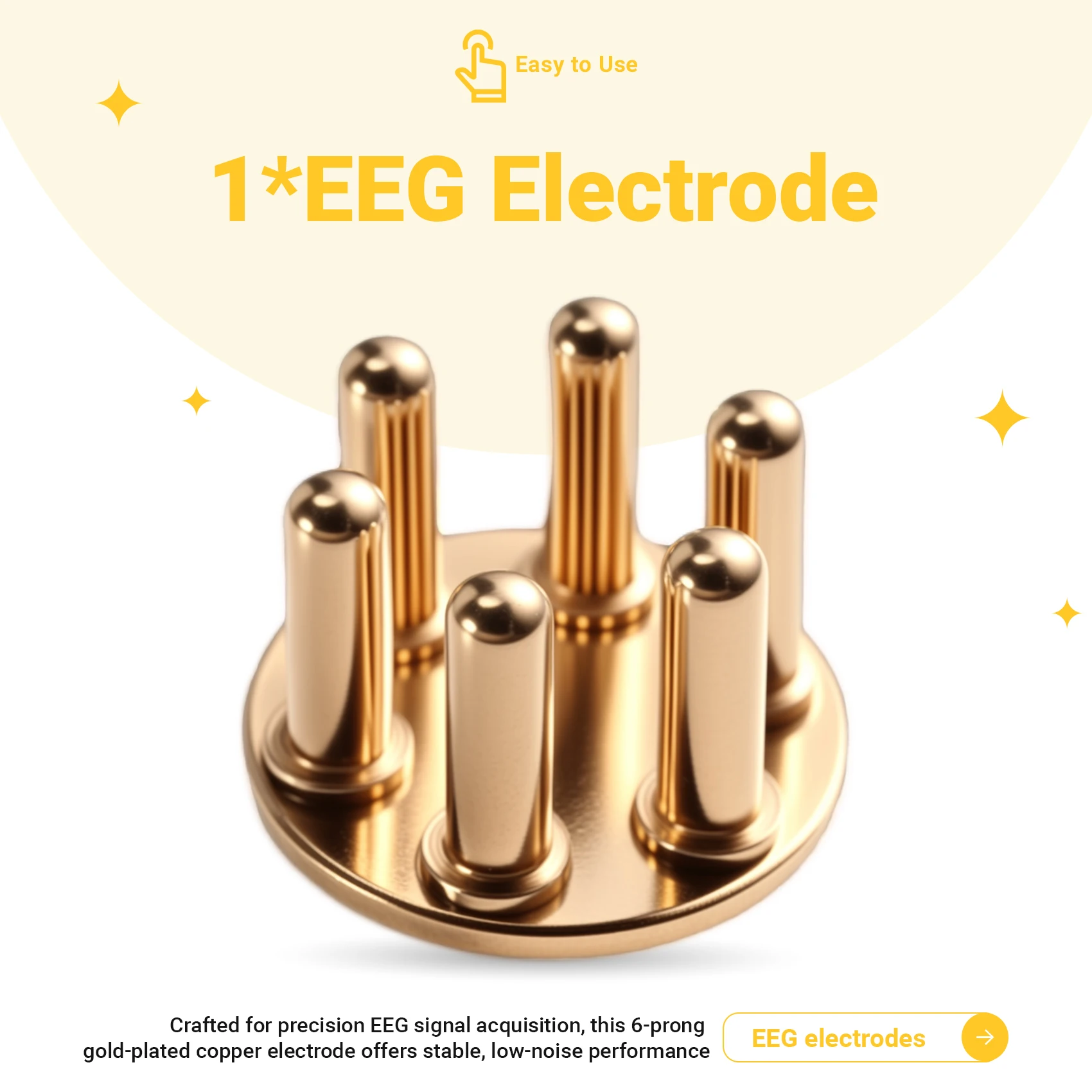 Exquisite-For Openbci EEG Dry Electrode 6-Prong Gold Plating High Accuracy Comb Design For Brain Signal Acquisitions Parts In EE