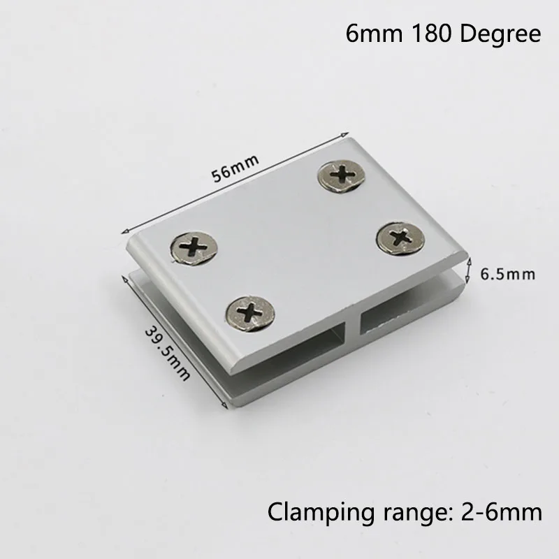 Aluminium-Glasklemmen, 180 Grad, Regale, Stützhalterung, Clips, DIY-Hardware für 2 bis 20 mm dicke Bretter, Glas, Acryl