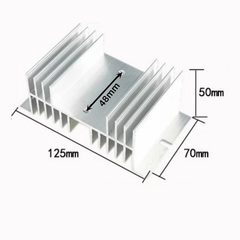 Aluminum Heat Sink Dissipation Radiator Rail Mount Regulator Base Plate Suitable For Single Phase Solid State Relay SSR 40-100A