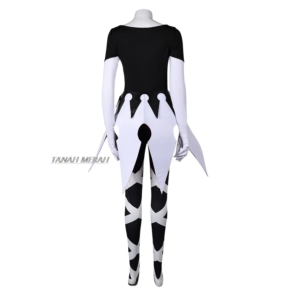 

Hazbin Carmilla Carmine Cosplay Costume Anime Hotel Carmilla Cosplay Uniform Nail Demon Halloween Party Women Fancy Suit