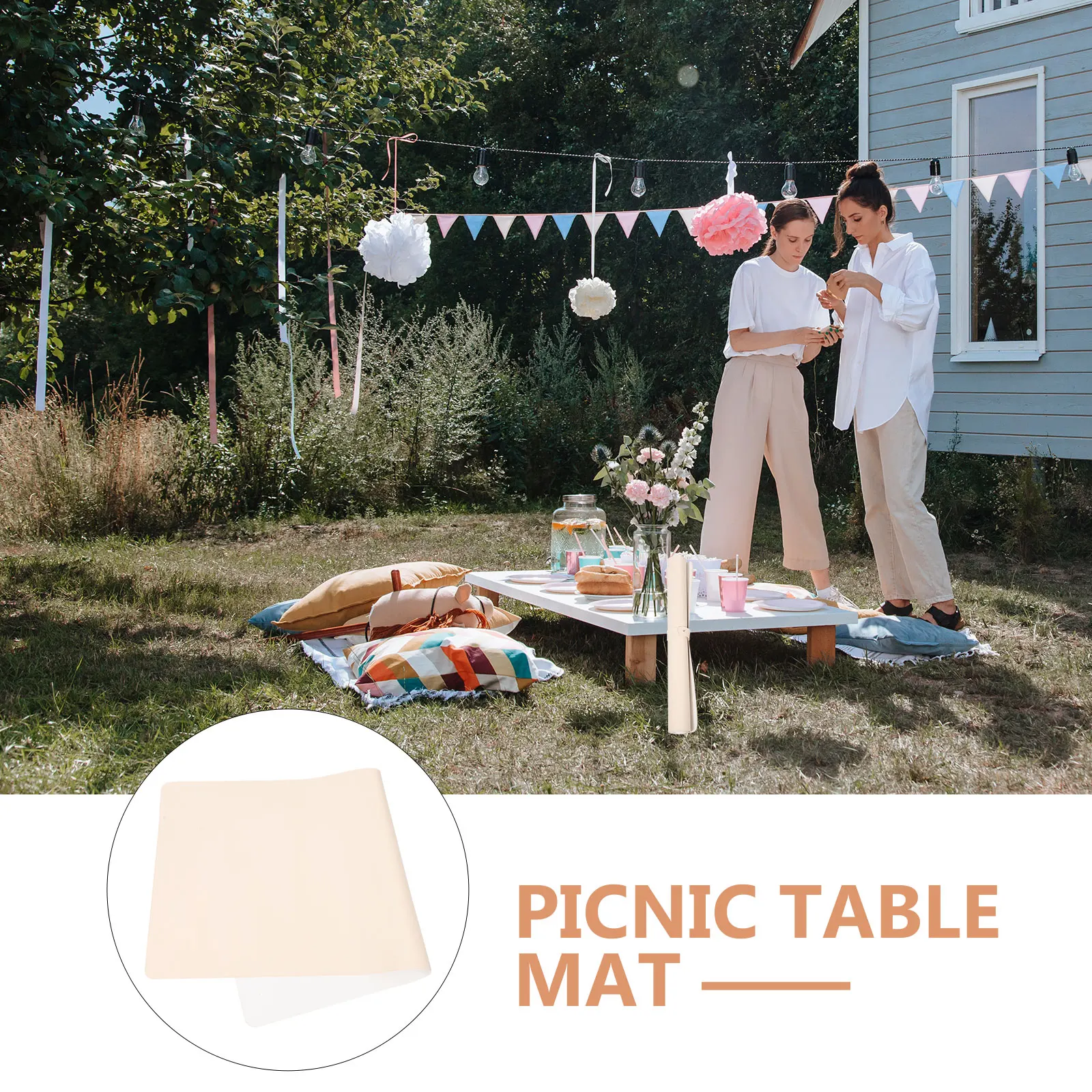 

Rectangular Placemat Heat Resistant Table Mat For Dining Room Decor Anti Skid Bbq Party Home Mat