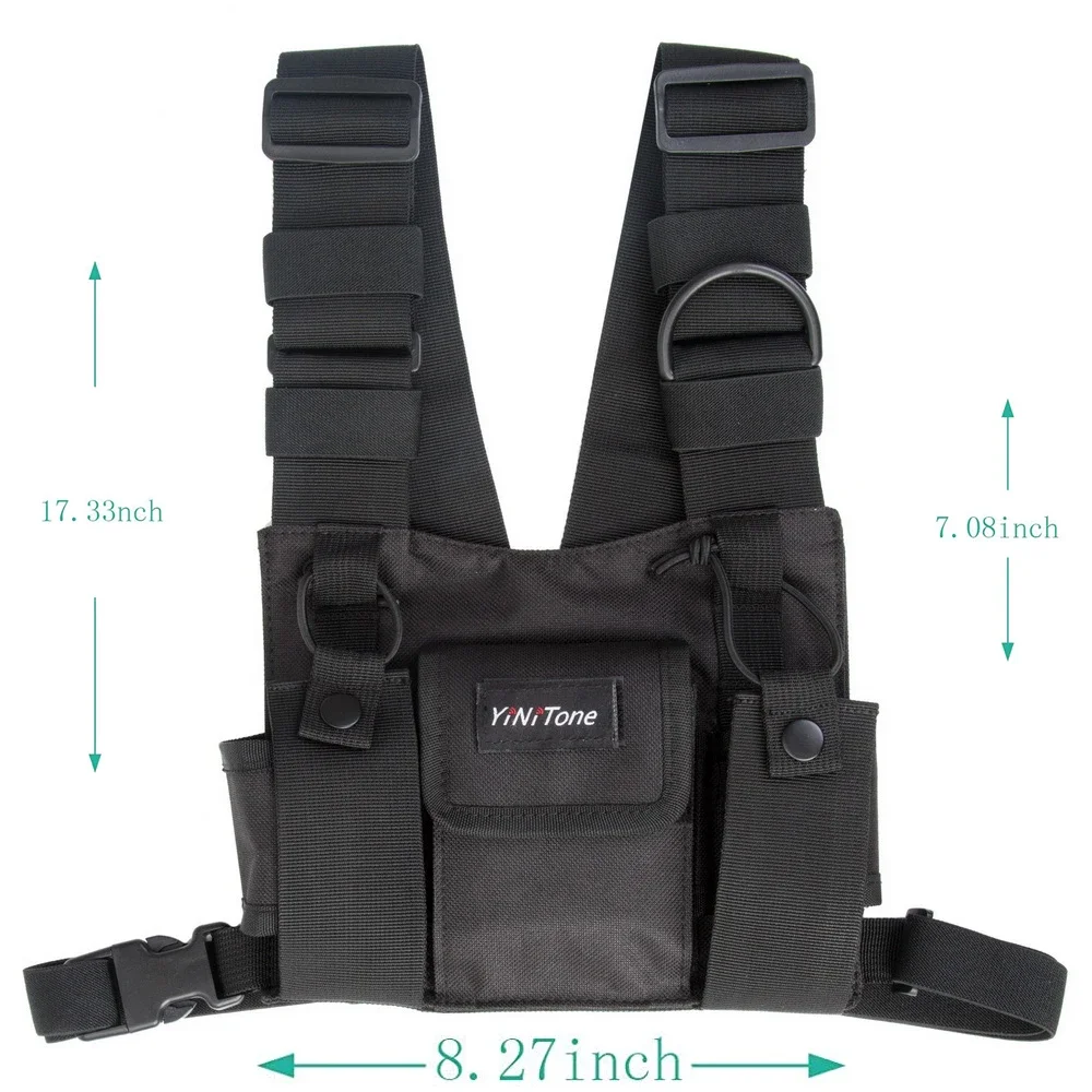 

BG-01 black Universal Radio Chest Harness Bag Pocket Pack Holster for Two Way Radio