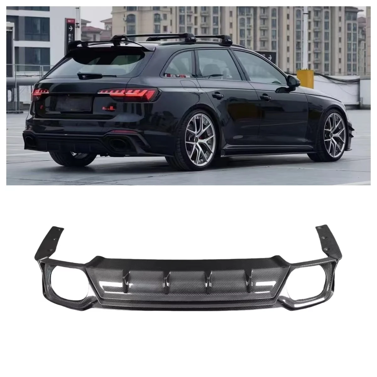 

Высококачественные комплекты кузова из сухого углеродного волокна для AudiS RS4 B9.5, автомобильные аксессуары, задний диффузор, внешний комплект автомобиля, автомобильные бамперы