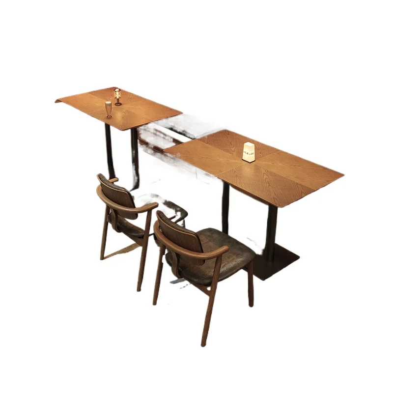 

Retro Western Restaurant Bistro Table and Chair Combination Bar Bar Table and Chair Cafe Tea Restaurant Dining Chair