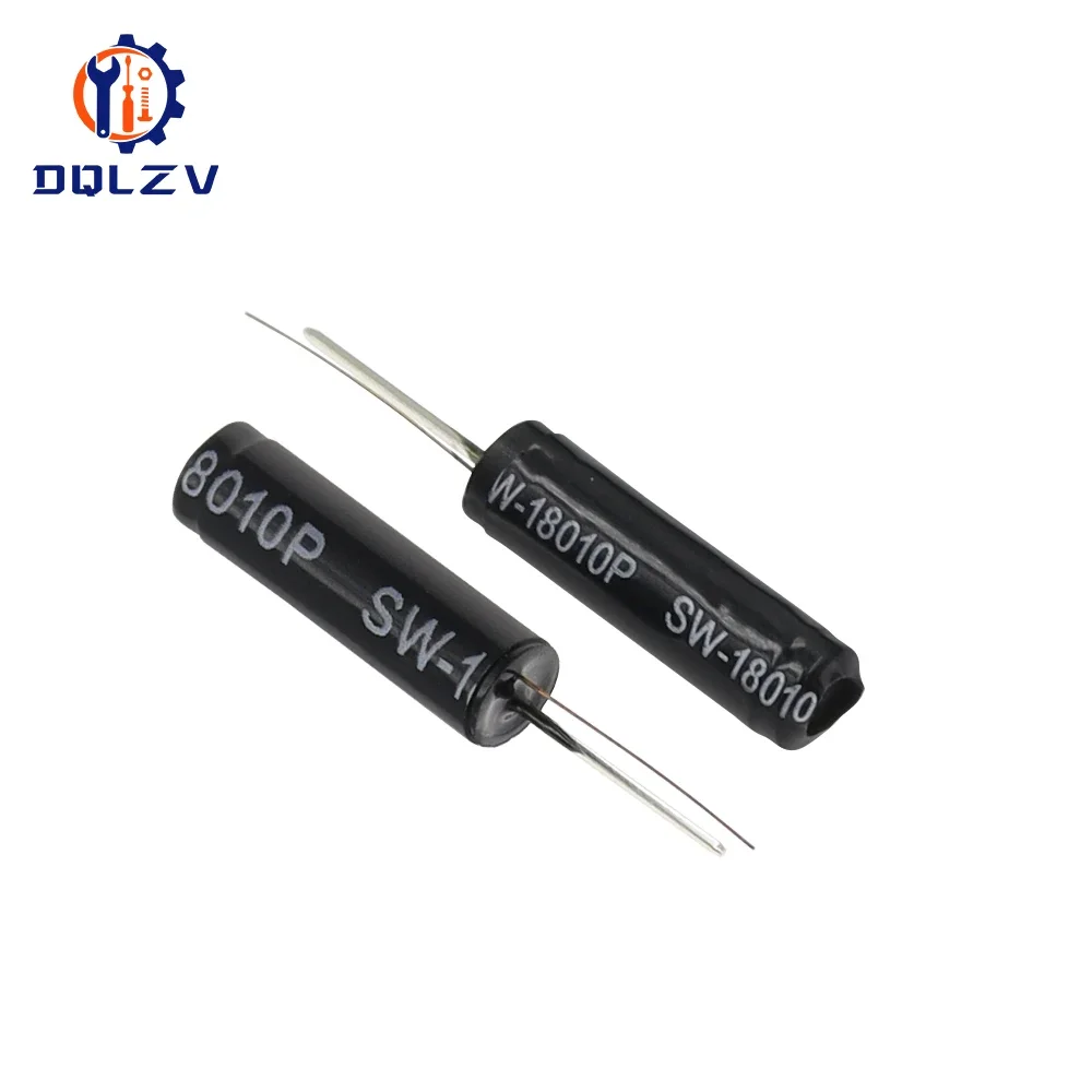 SW-18010P 12V Black Highly Vibration Switch Ball Tilt Double bead Angle Spring Sensor SW18010