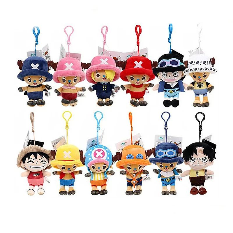 One Piece Plush Keychain Doll 12cm Luffy Tony Chopper Soft Stuffed Toy Backpack Ornaments Kawaii Plush Doll Pendant Best Gift - view 2