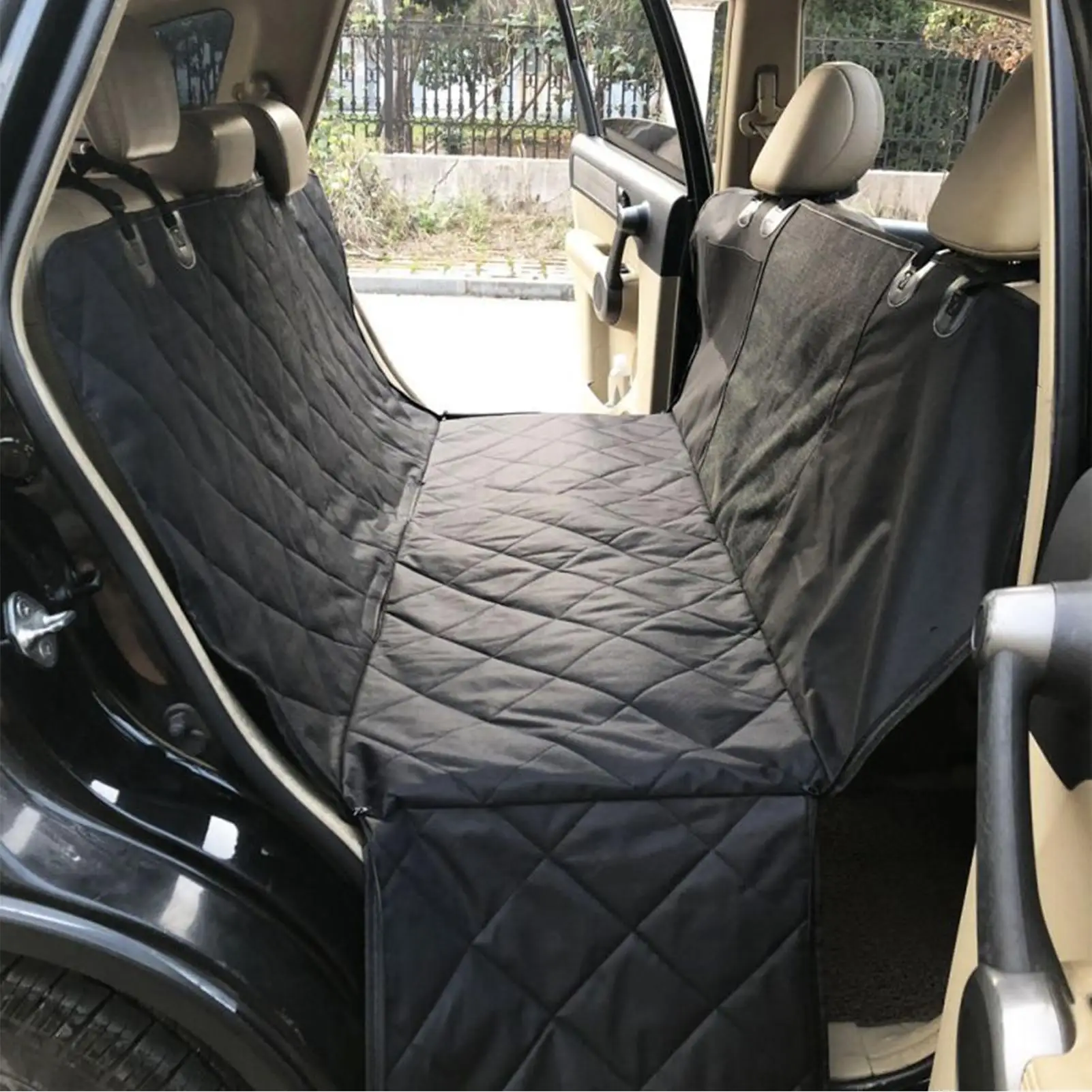 Waterproof Dog Car Seat Cover Scratch Proof & Non-Slip Back Seat Protector, Full Coverage Mat for auto SUV Truck to Keep Clean