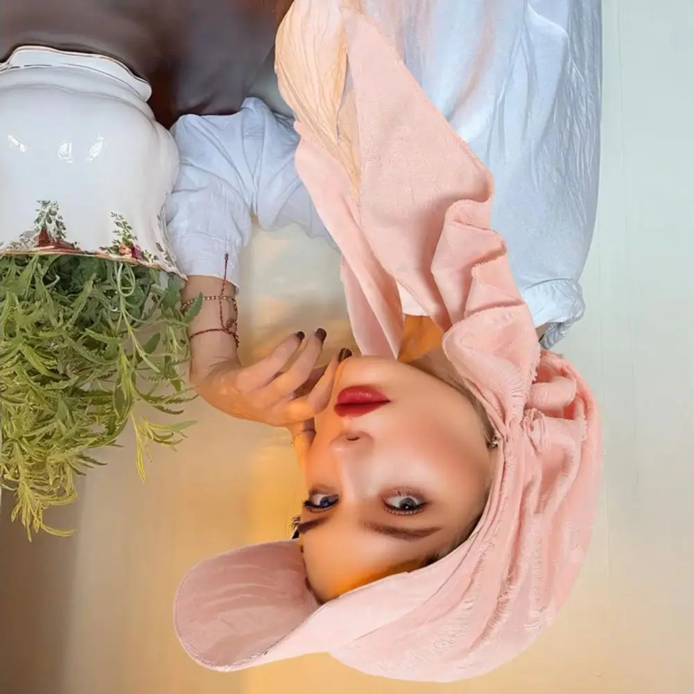 

Весенне-осенний головной убор, мягкий дышащий головной убор, стильный женский эластичный платок, шапка с шалью, легкий вес для легкого использования