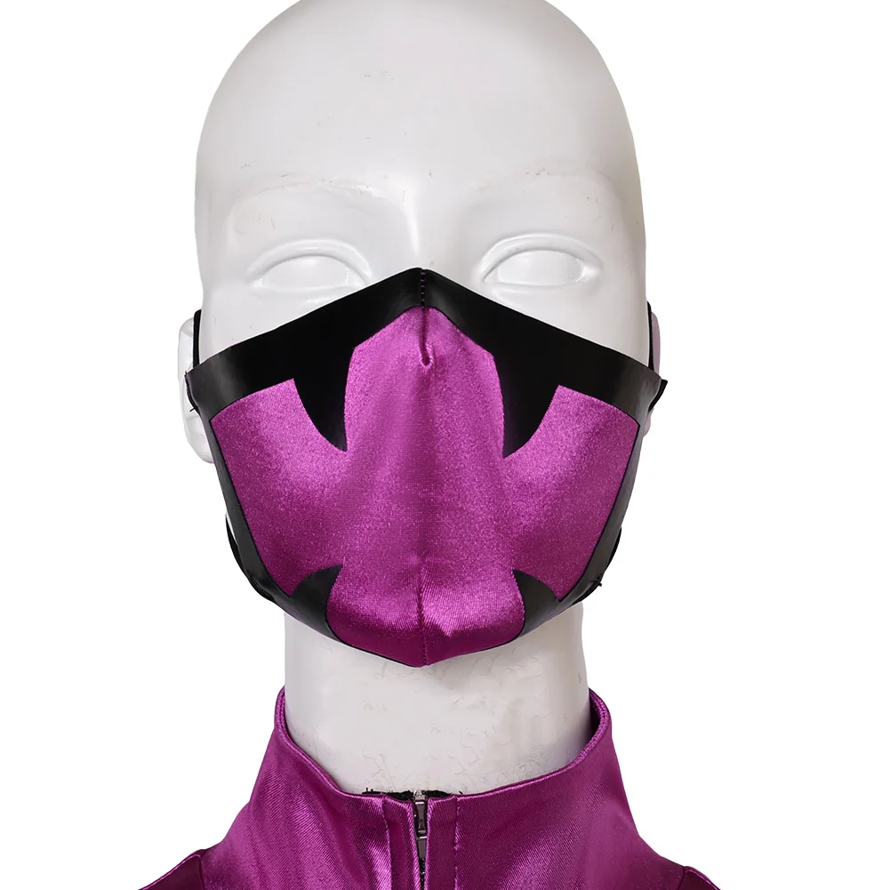 Disfraz de Mileena MK9 para mujer, mono Sexy con máscara, disfraz de Mortal Game Kombat, disfraz de fiesta de Halloween