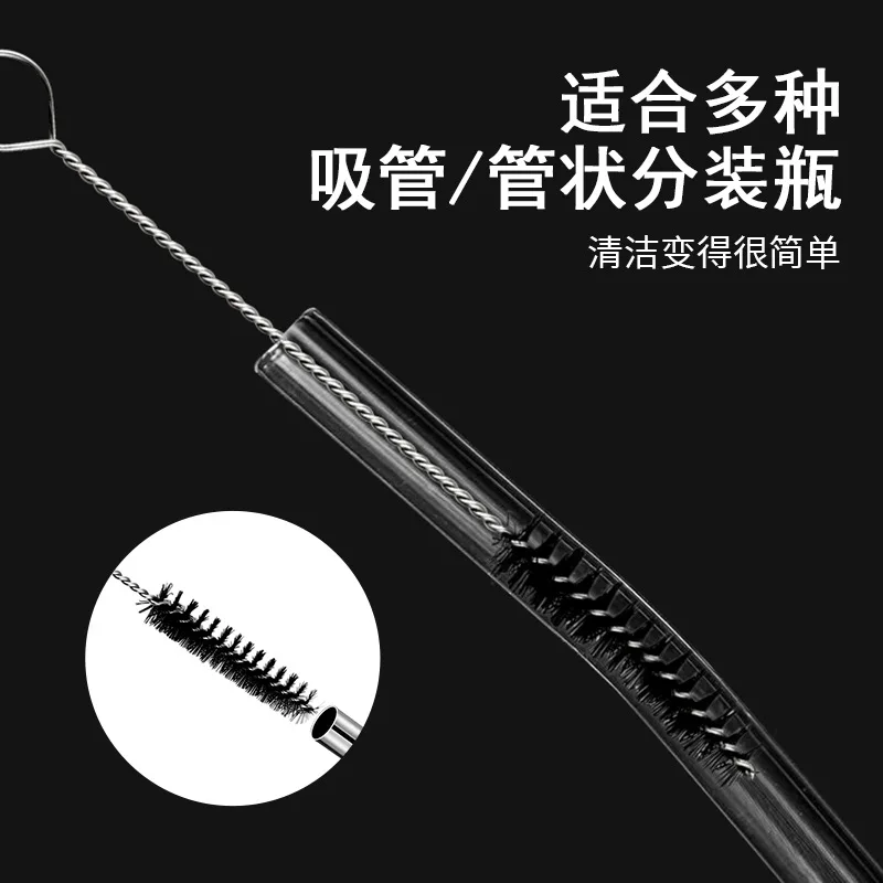 5-Piece set of nylon test tube brush, soft bristle brush, cleaning small pipe brush, cleaning brush for inner wall of instrument