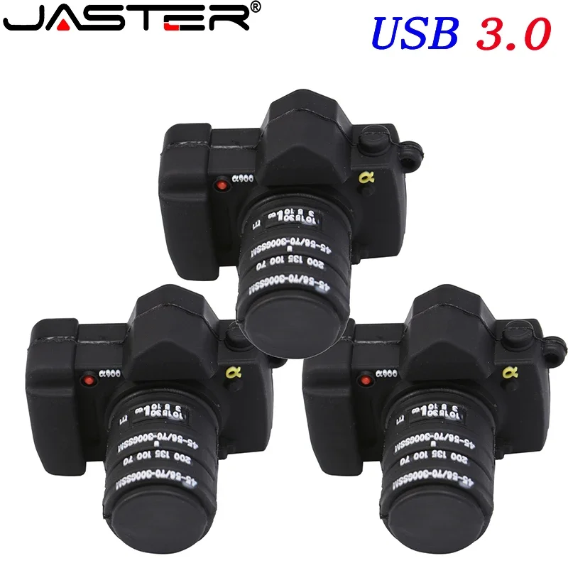 

JASTER Silicone Cartoon USB 3.0 Flash Drive 128GB Small Camera Memory Stick 64GB Red PenDrive 32GB Business Gift U Disk 16GB 8GB
