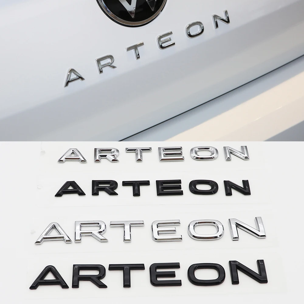 1PC 3D ABS ARTEON Car Letter Logo Sticker Tail Bumper Badge Auto Rear Trunk Emblem Decals Styling Accessories DZ