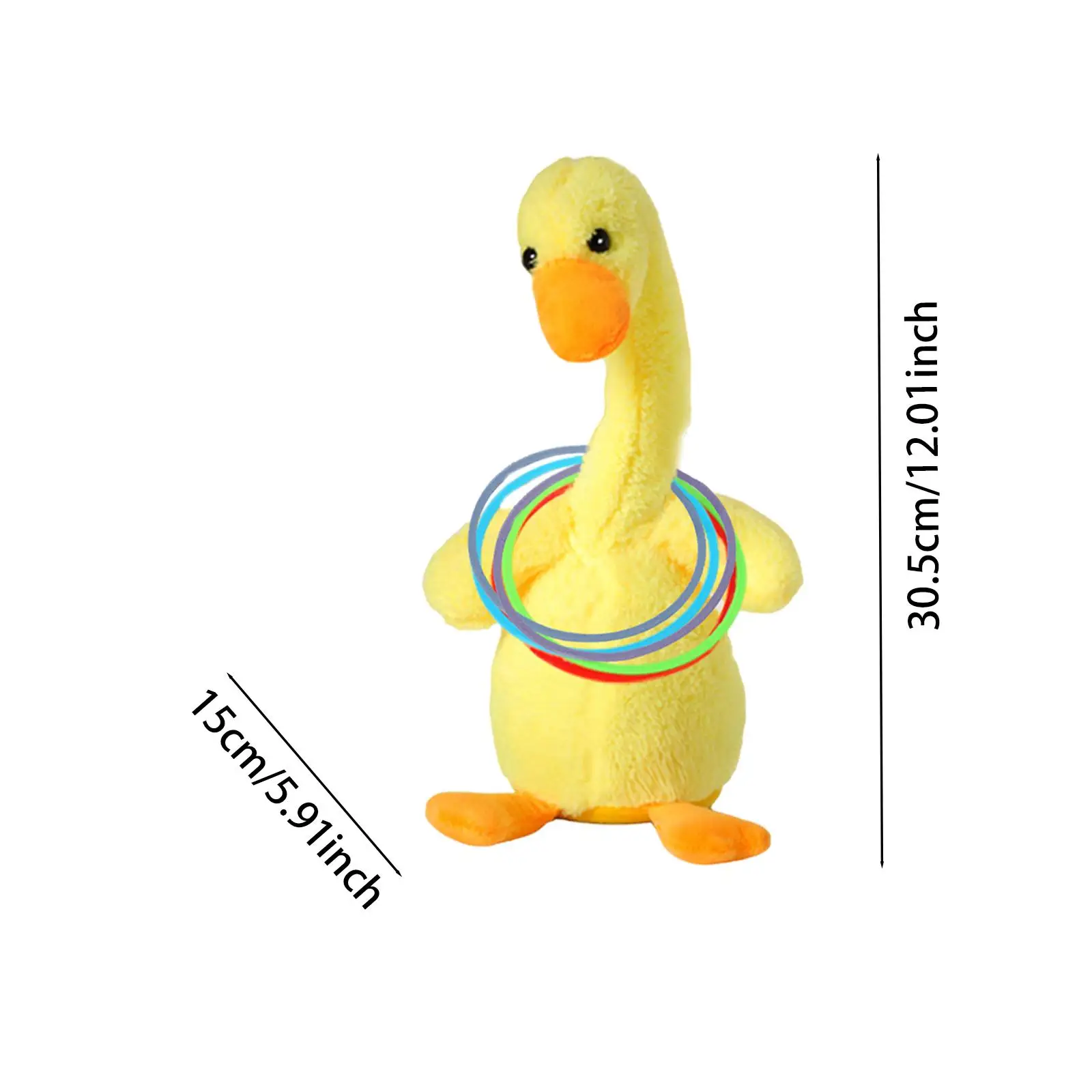 Jouet de lancer d'oie chantant phtalwiggly, jeu d'interaction, jouet de torsion, joli jouet électrique en peluche pour garçons et filles