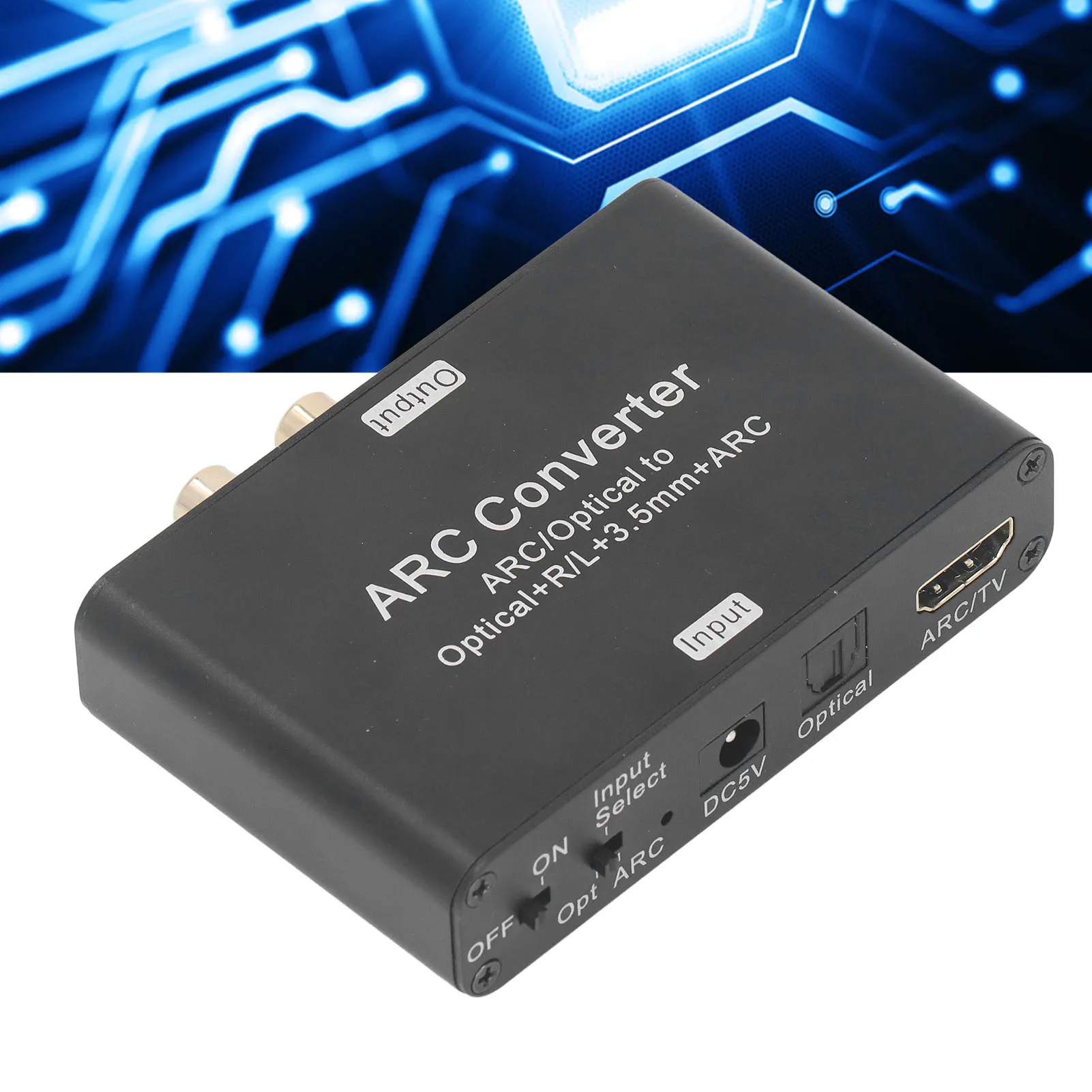 محول صوت رقمي إلى محول صوت تناظري 192 كيلو هرتز بصري إلى 3.5 ملم محول صوت ستيريو لتلفزيون مكبر الصوت