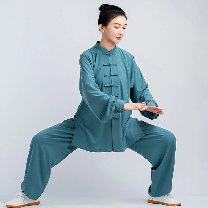 Women's Unisex Tai Chi Suit Spring/Summer New Arrival 2025 Premium Stretch Cotton Blend Martial Arts Training Wear Baduanjin Exe
