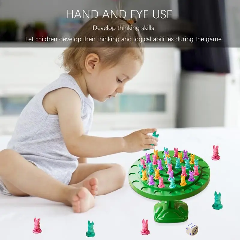 Balance Games For Kids Bunny Balance Tree Interactive Board Game For Children Educational Stacking Toys For Early Education Cute