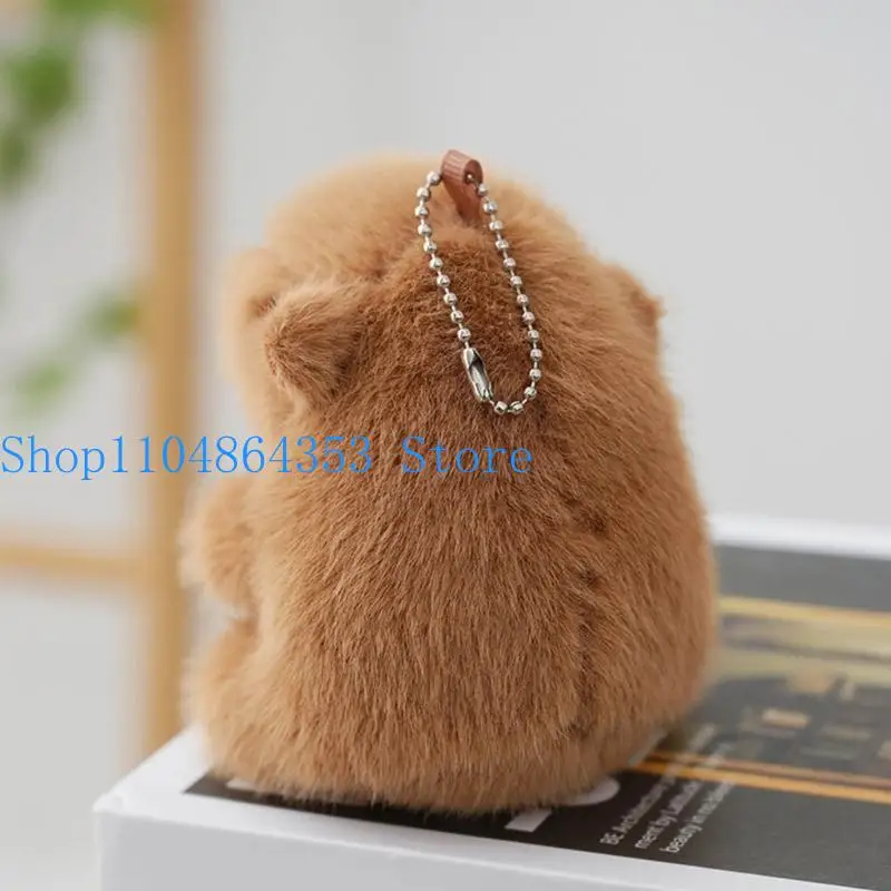 652F Creative Plush Keychain Creative Bag Charm Pendant Adorable Stuffed Animal Doll Keyring Stylish Accessories